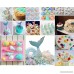 stbeyond 7pack Silicone Fondant Cake Molds - Mermaid Mold Candy Mold - Cupcake DIY Baking Decoration Tools - Mermaid Tails(Large+Small)+Sea Creatures+ Moon Stars Clouds + Balloon (1) - B07CXGZKM4